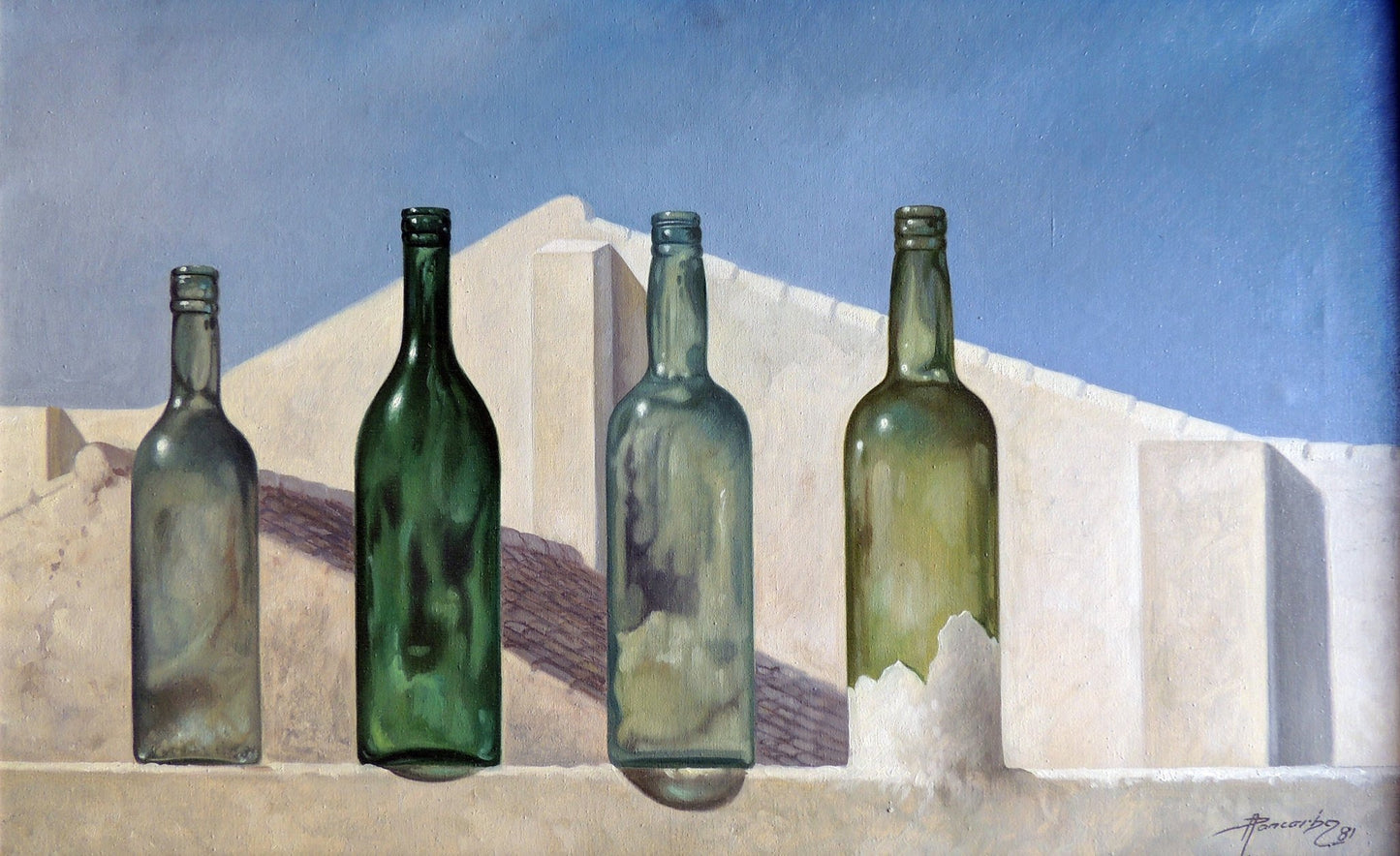 cuadro original de vendor Alberto Pancorbo - Botellas arte contemporáneo en Gaudifond