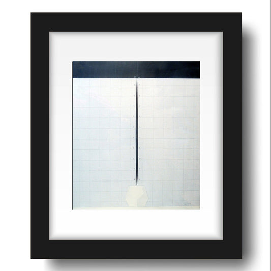 Carles Planell Geometría IV pintura geométrica técnica mixta sobre papel dibujo enmarcado