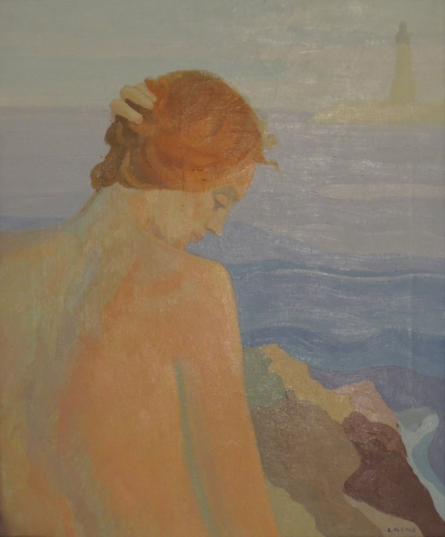 cuadro original de vendor Cristina Alonso - Atardecer entre las rocas arte contemporáneo en Gaudifond