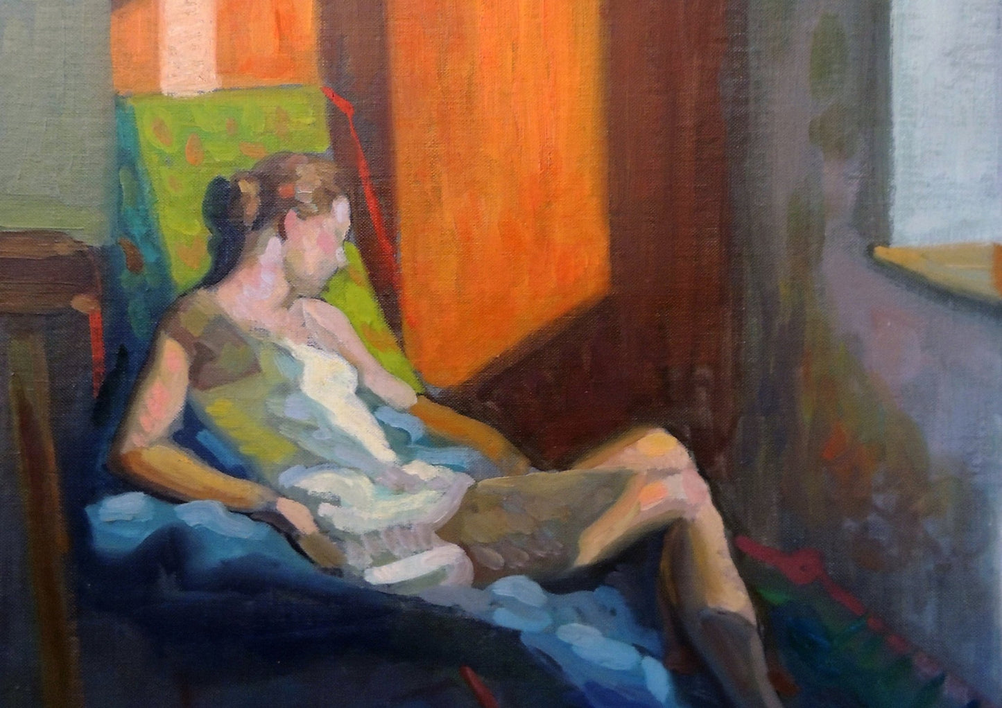 cuadro original de vendor Jesús Sus - Tomando el sol en el estudio arte contemporáneo en Gaudifond