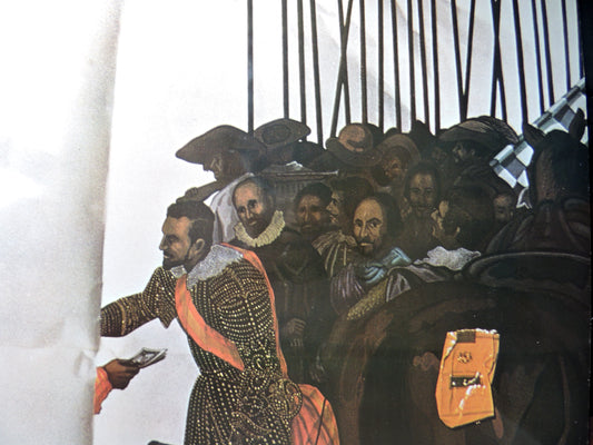 Impresión sobre plancha metálica edición limitada arte contemporáneo Antoni Miró Nosaltes i les llances detalle Gaudifond