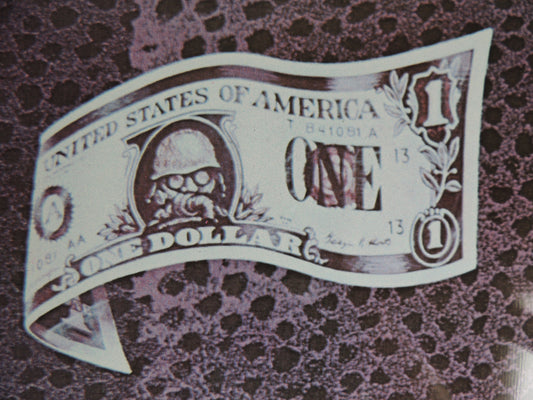 Impresión sobre plancha metálica edición limitada arte contemporáneo Antoni Miró Dólar detalle Gaudifond