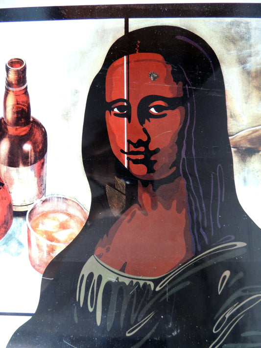 Impresión sobre plancha metálica edición limitada arte contemporáneo Antoni Miró LA Gioconda detalle retrato Gaudifond