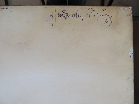 Hernández Pijuán Guache abstracto cuadro Gaudifond reverso