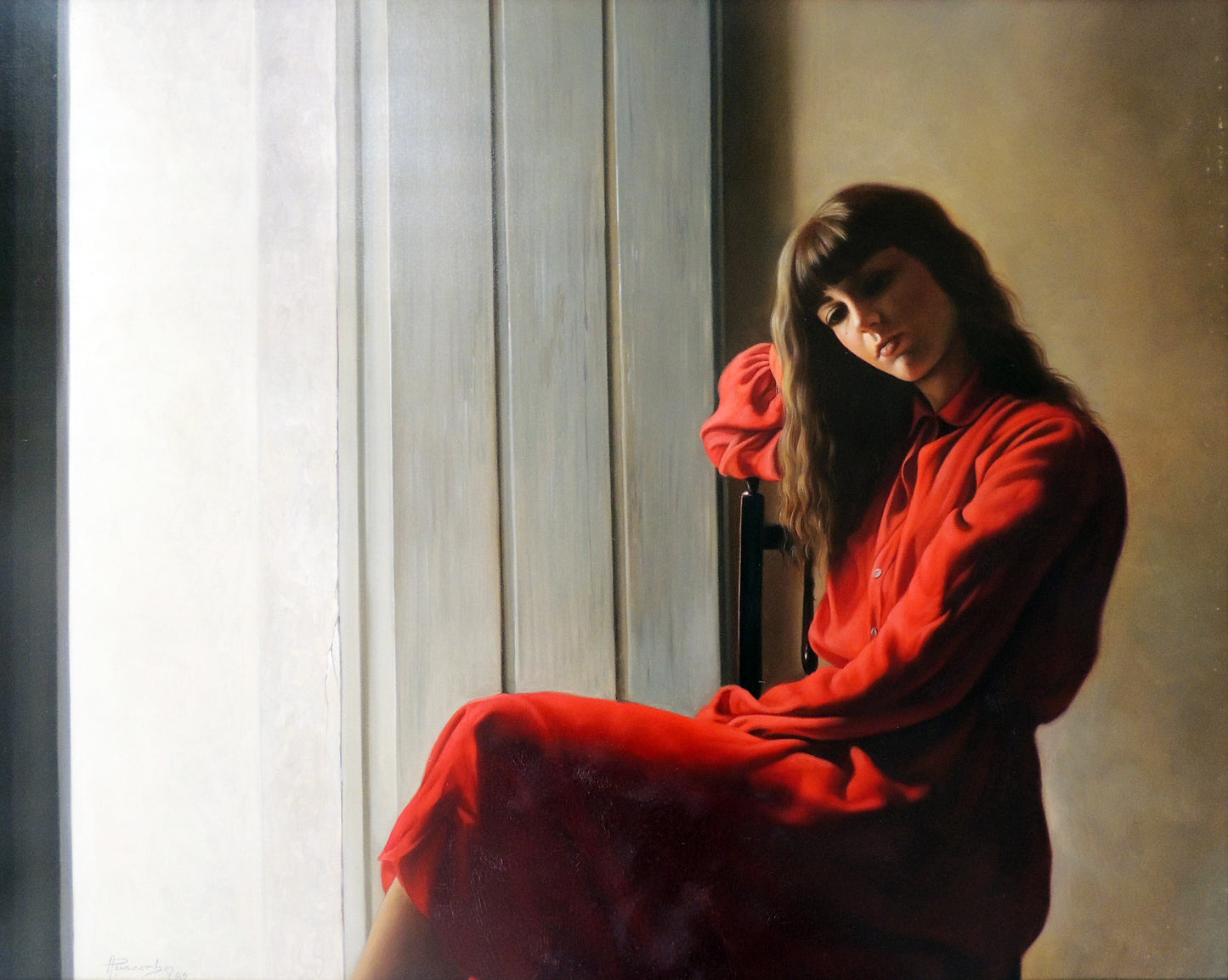 Cuadro surrealista mujer en rojo Alberto Pancorbo En el portal Gaudifond