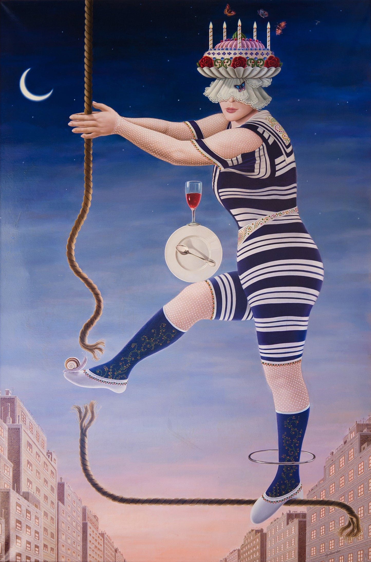 Gervasio Gallardo cuadro surrealista Funámbula Gaudifond