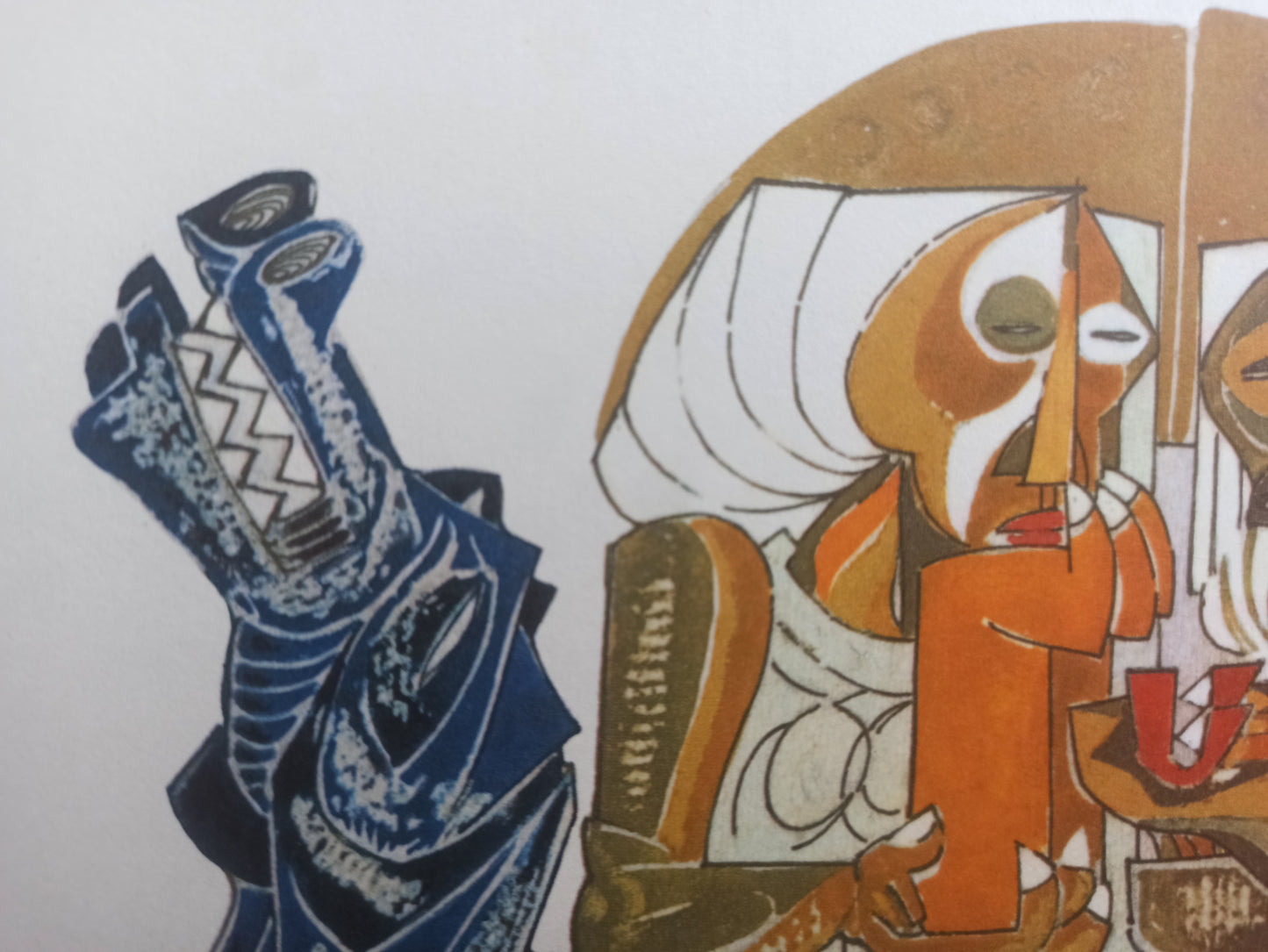 Antonio Patiño serigrafía surrealista Vidrio Gaudifond detalle