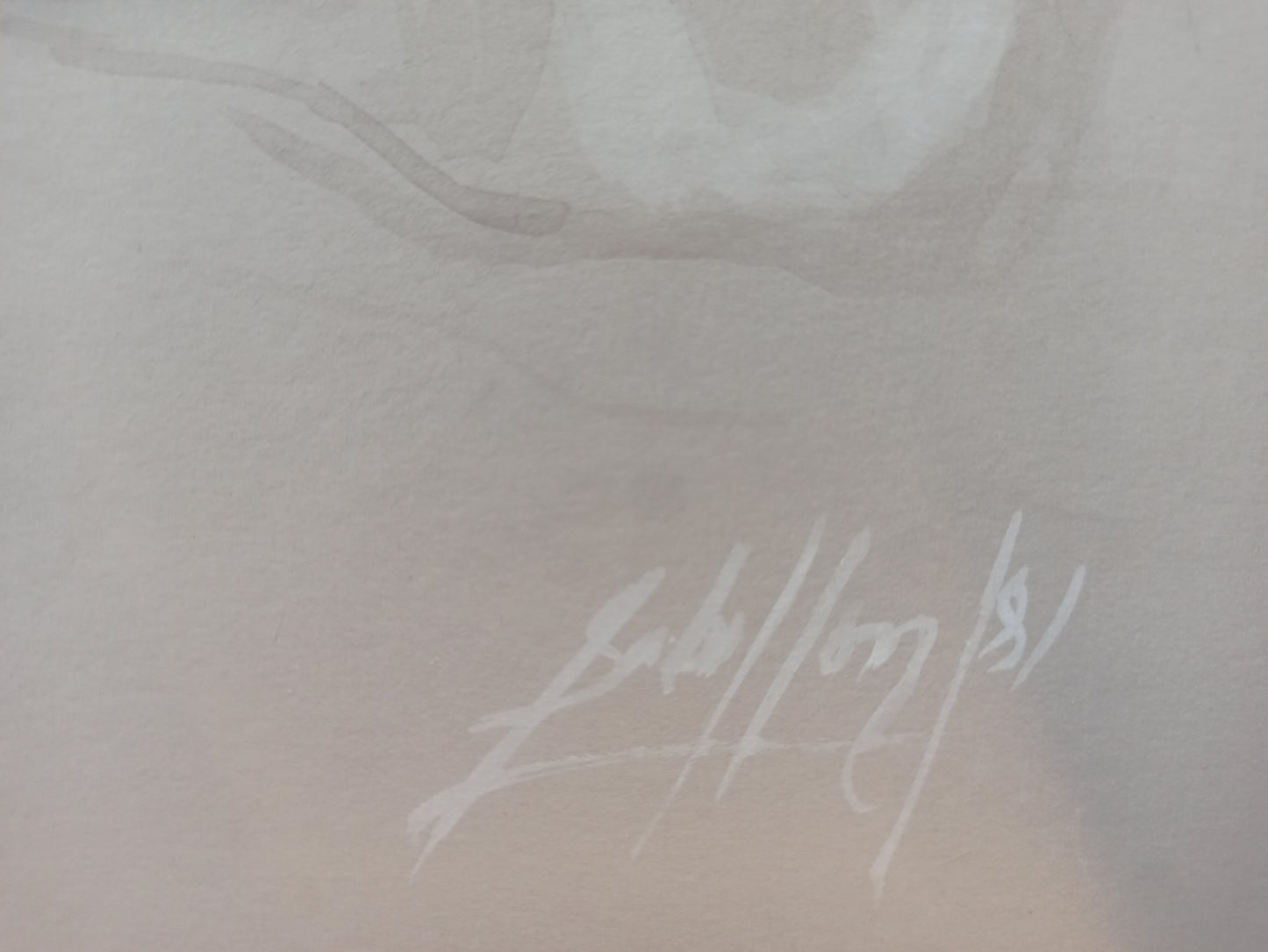 Gregorio Sabillon dibujo desnudo mujer gris firma Gaudifond