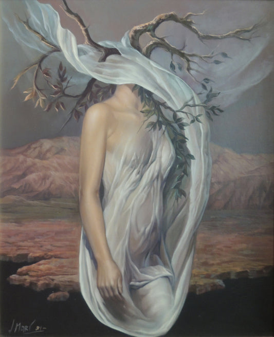 José Marí Llobet - Desnudo femenino con árbol