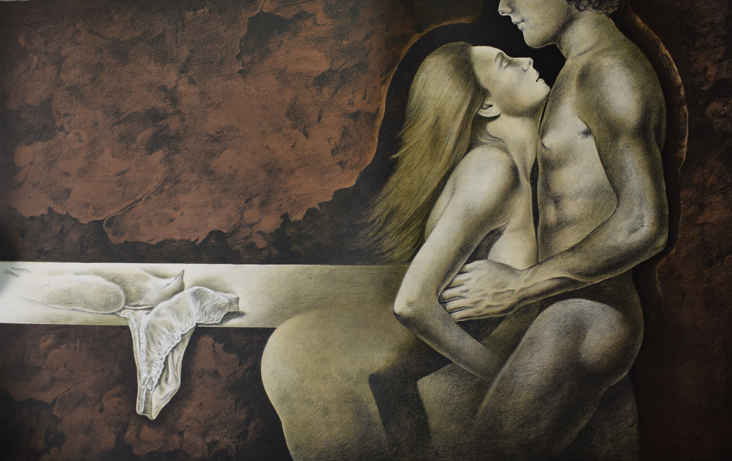 Litografía edición limitada surrealista Alberto Pancorbo Momentos añorados Gaudifond