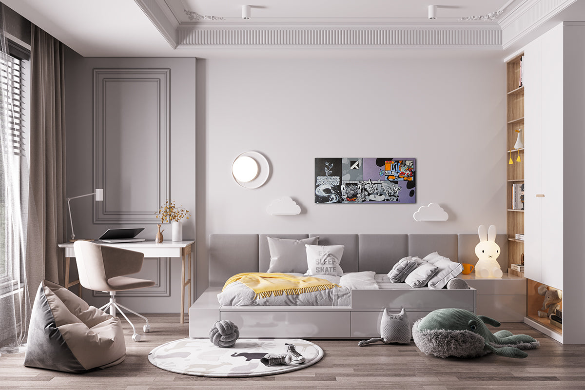 Enric Pascó cuadro contemporáneo decoración dormitorio Gaudifond