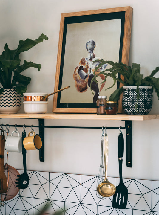 Grabado surrealista Alfonso Costa Beiro Personaje decoraciün Gaudifond