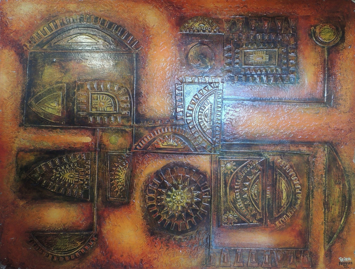 cuadro original de vendor Carlos Ferreyra - Ira de los Dioses I arte contemporáneo en Gaudifond