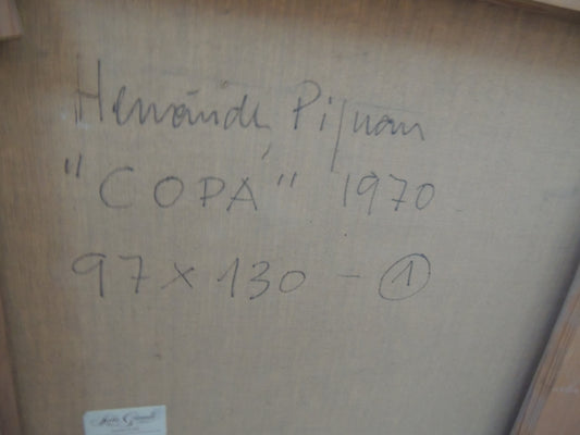 Hernández Pijuán cuadro abstracto Gaudifond reverso firma