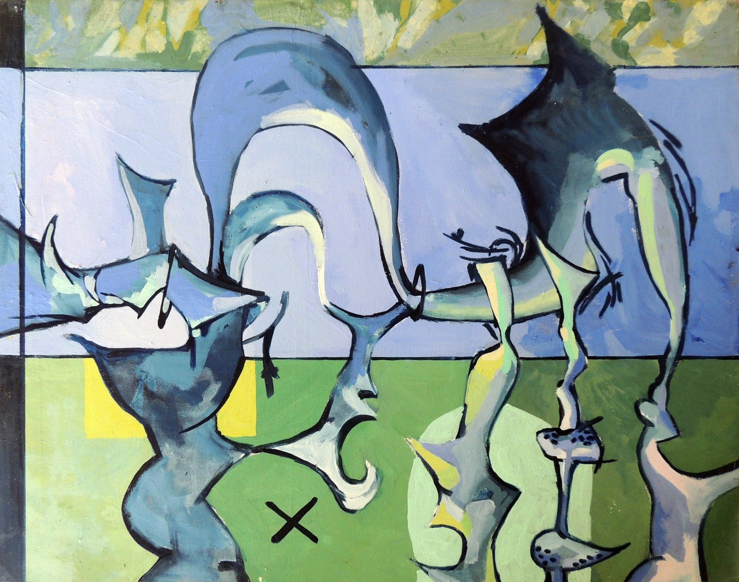 Instrumento Acústico, obra original de Enric Pascó i Ticó, pintura abstracta contemporánea con composición dinámica, formas evocadoras, color vibrante y ritmo visual inspirado en la música.