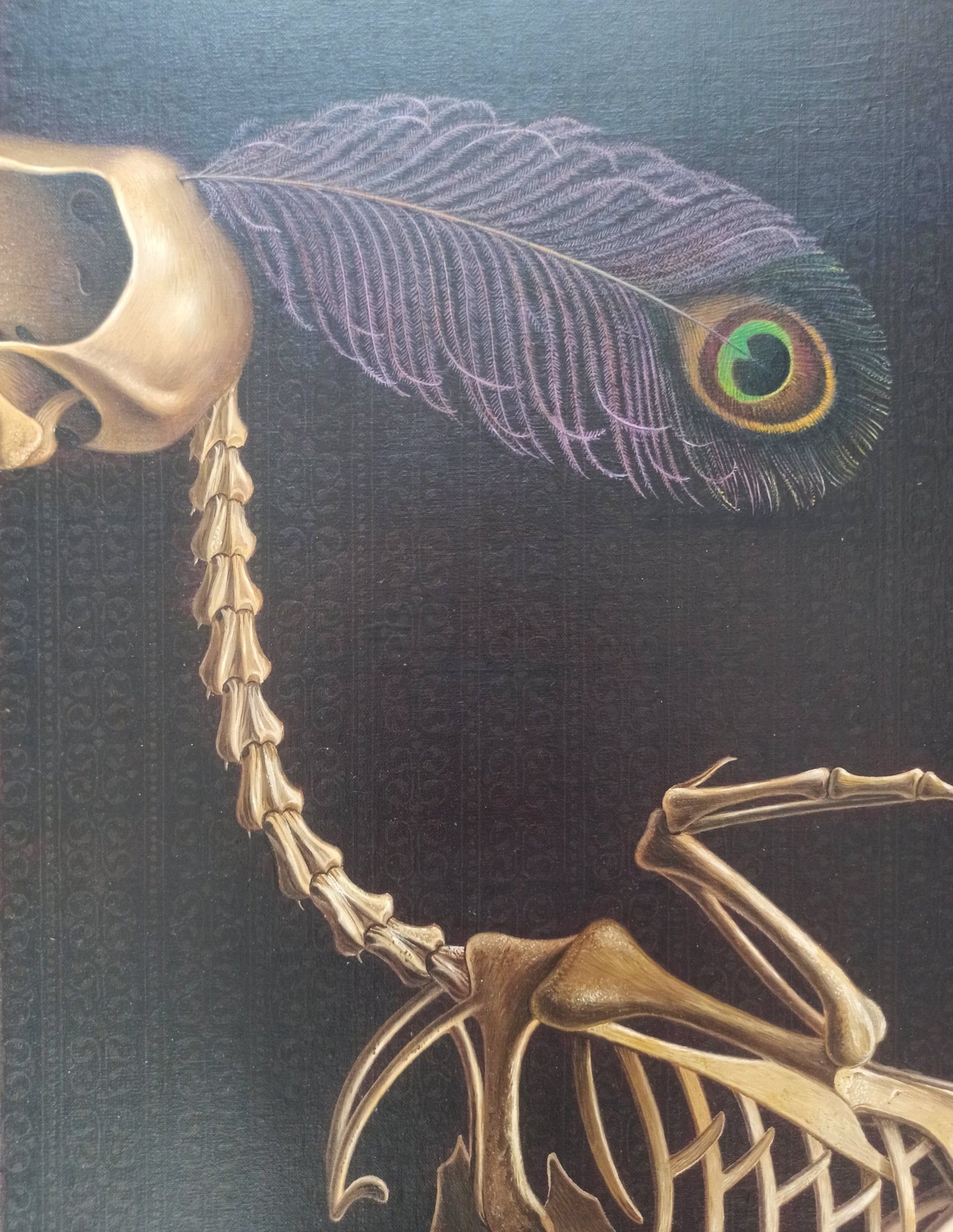 cuadro original de vendor Gervasio Gallardo - El pavo real arte contemporáneo en Gaudifond