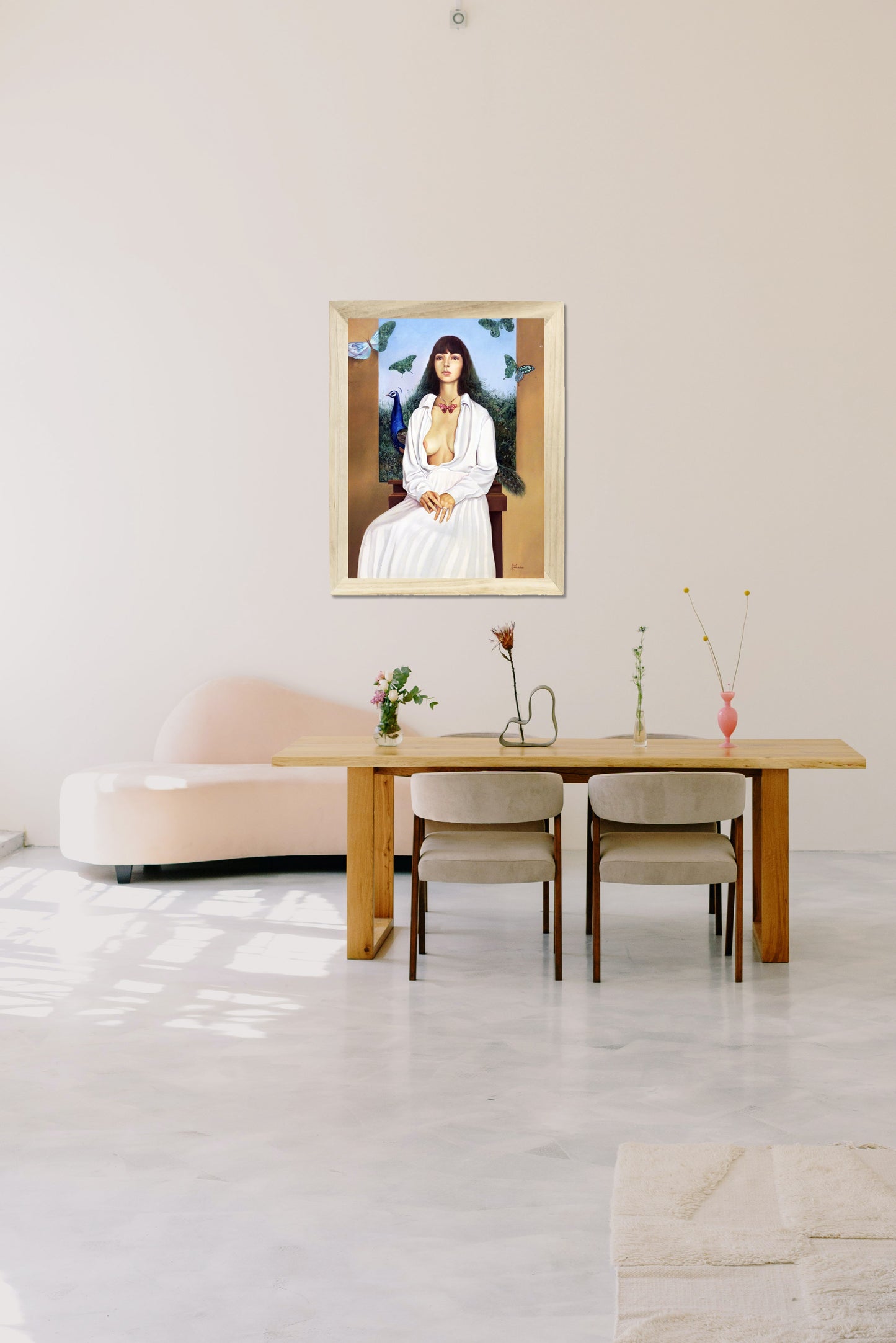 Cuadro surrealista Alberto Pancorbo Naturaleza viva comedor Gaudifond