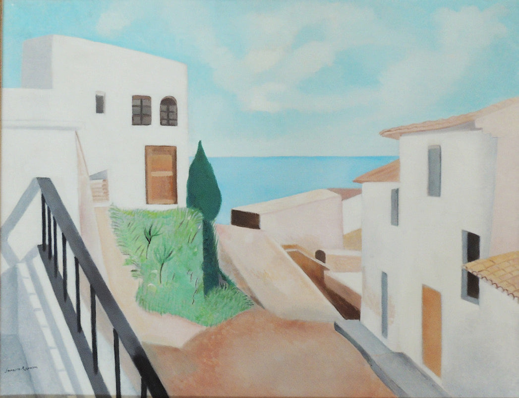 Paisaje Altea, óleo sobre lienzo