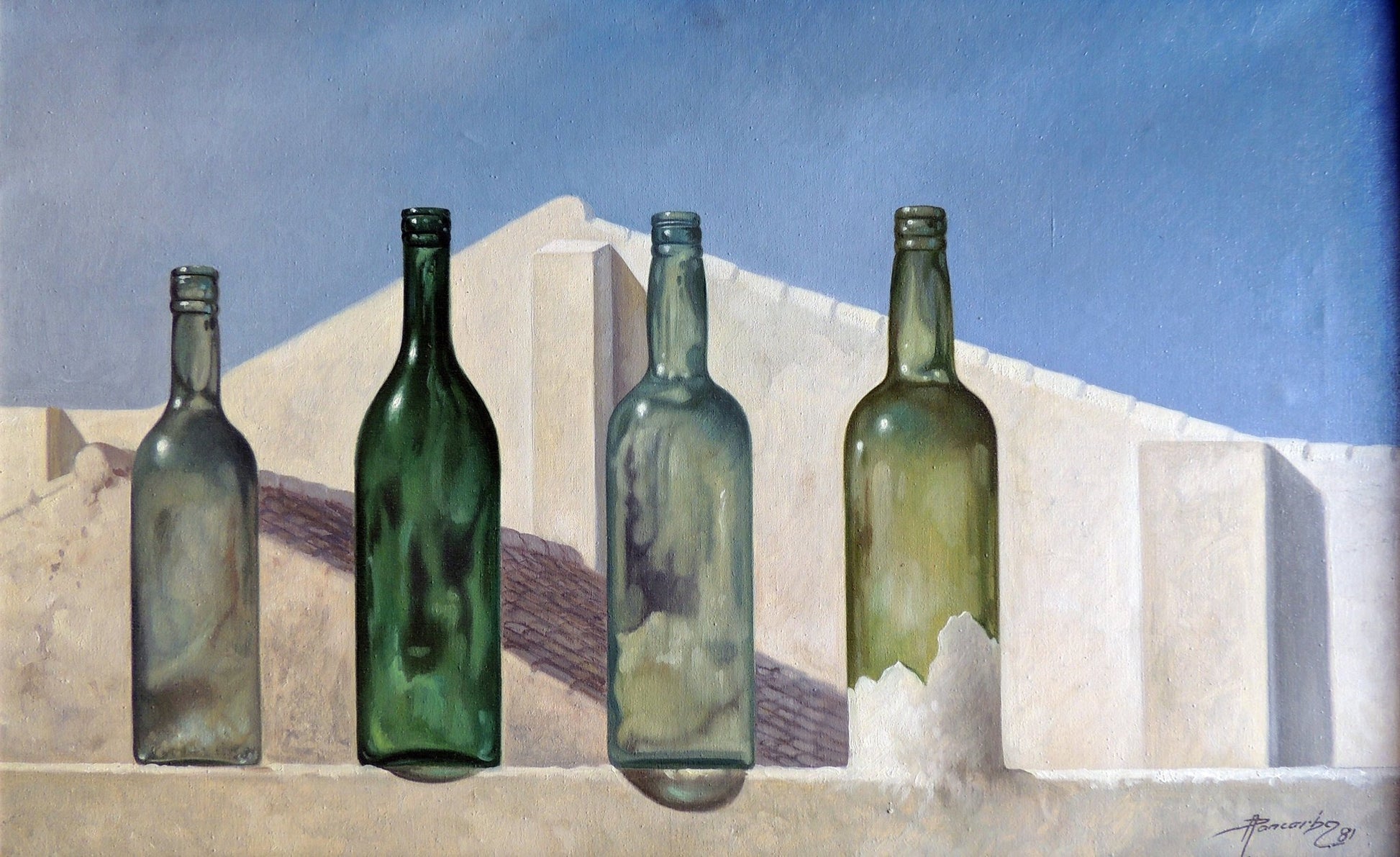 cuadro original de vendor Alberto Pancorbo - Botellas arte contemporáneo en Gaudifond