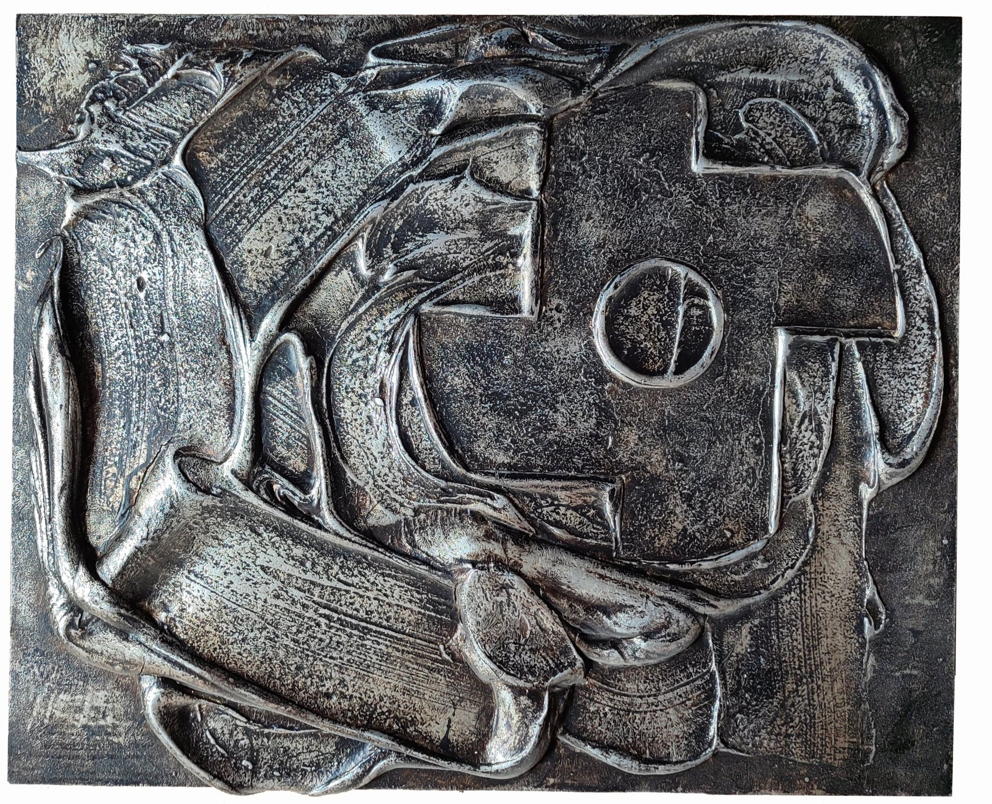 Obra original de Baldo Pié, Serie Bach n.12, obra abstracta contemporánea con composición rítmica inspirada en estructura musical, Gaudifond arte