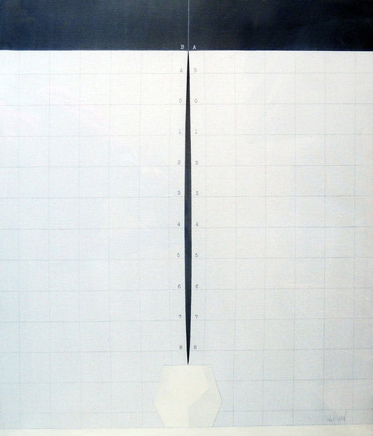 Carles Planell Geometría IV pintura geométrica técnica mixta sobre papel, dibujo