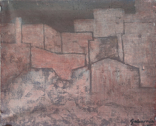 Cristóbal Gabarrón Construcciones pintura temprana abstracta composición geométrica expresionista contemporánea