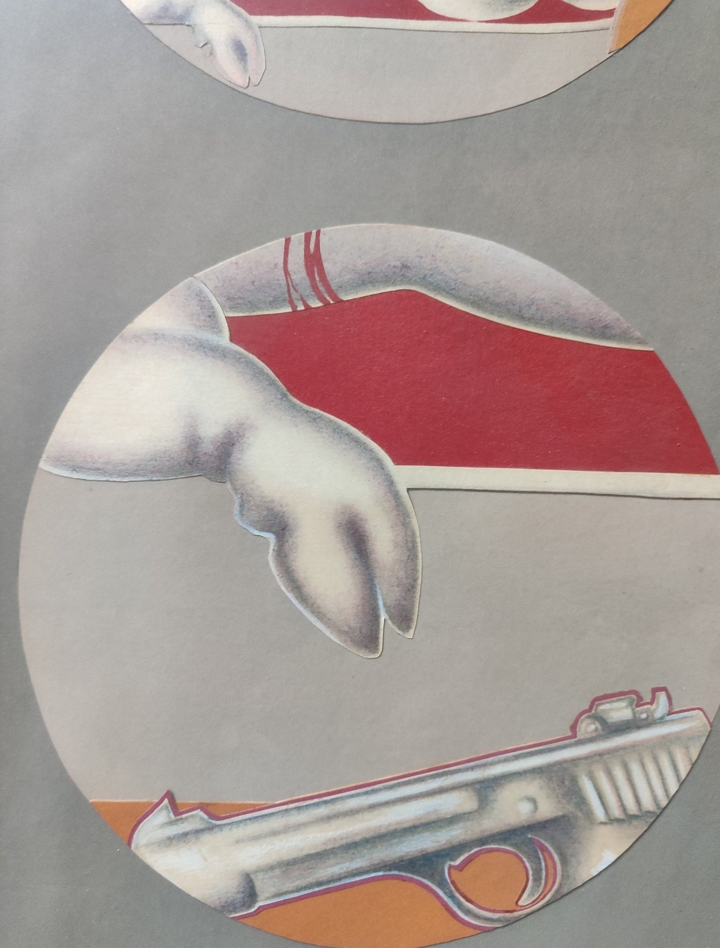 cuadro original de vendor Helga Krebs - Historia política con cerditos arte contemporáneo en Gaudifond