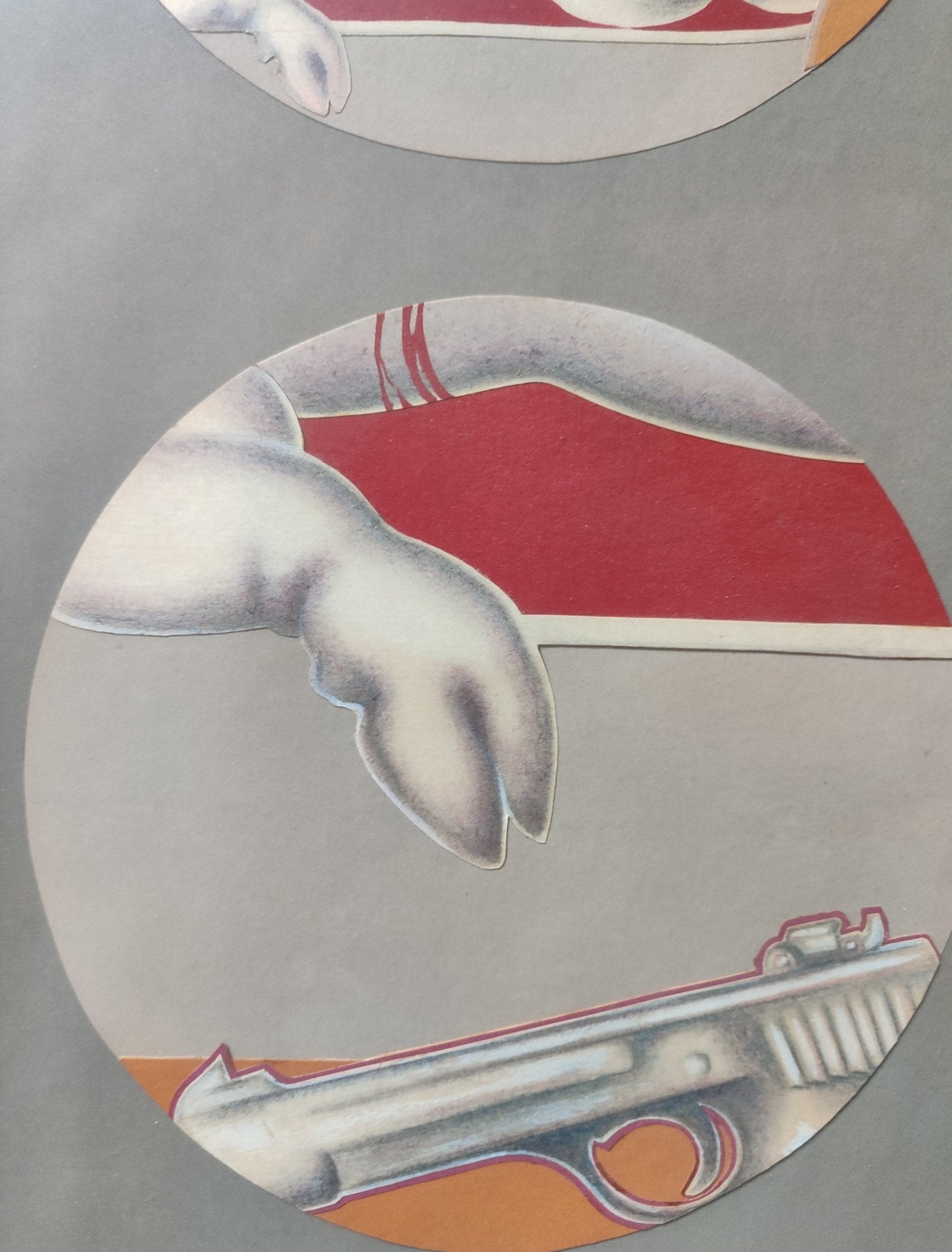 cuadro original de vendor Helga Krebs - Historia política con cerditos arte contemporáneo en Gaudifond