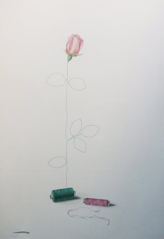 cuadro original de vendor Isidro Ventura - Fils i rosa arte contemporáneo en Gaudifond