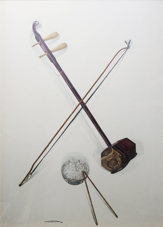 cuadro original de vendor Isidro Ventura - Violi - chines arte contemporáneo en Gaudifond