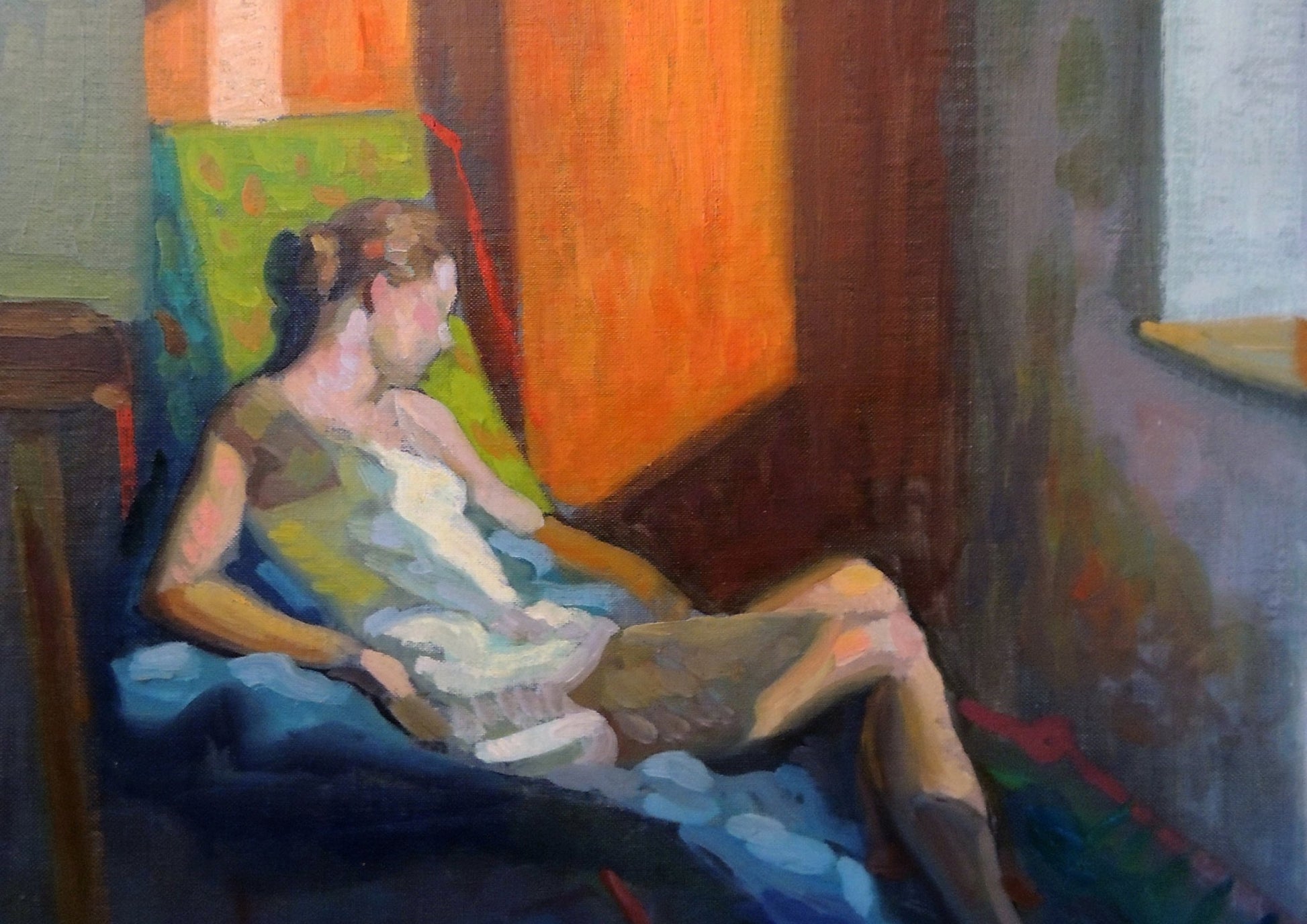 cuadro original de vendor Jesús Sus - Tomando el sol en el estudio arte contemporáneo en Gaudifond