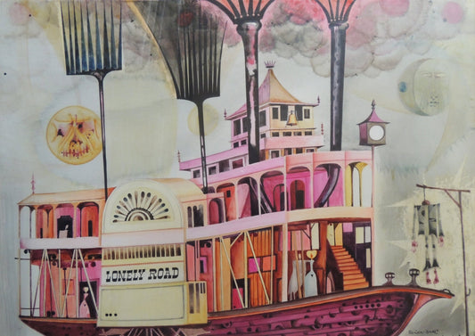 cuadro original de vendor Josep Maria Rovira - Brull - Lonely Road arte contemporáneo en Gaudifond