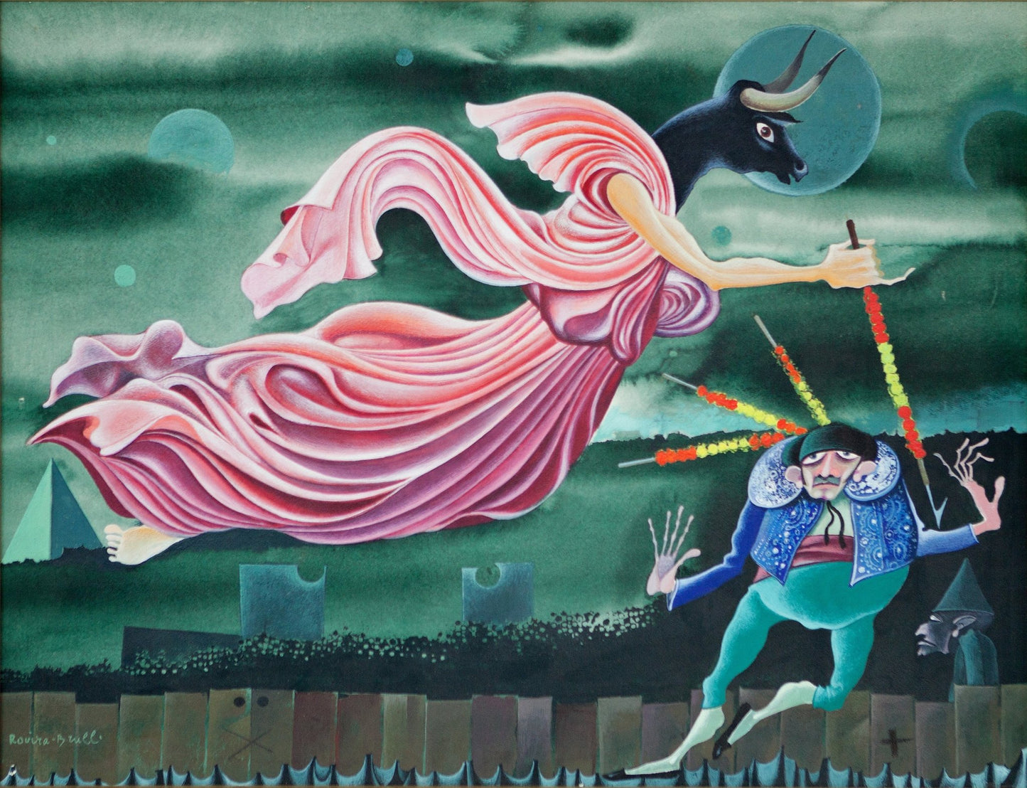cuadro original de vendor Josep Maria Rovira - Brull - Tauromaquia V arte contemporáneo en Gaudifond