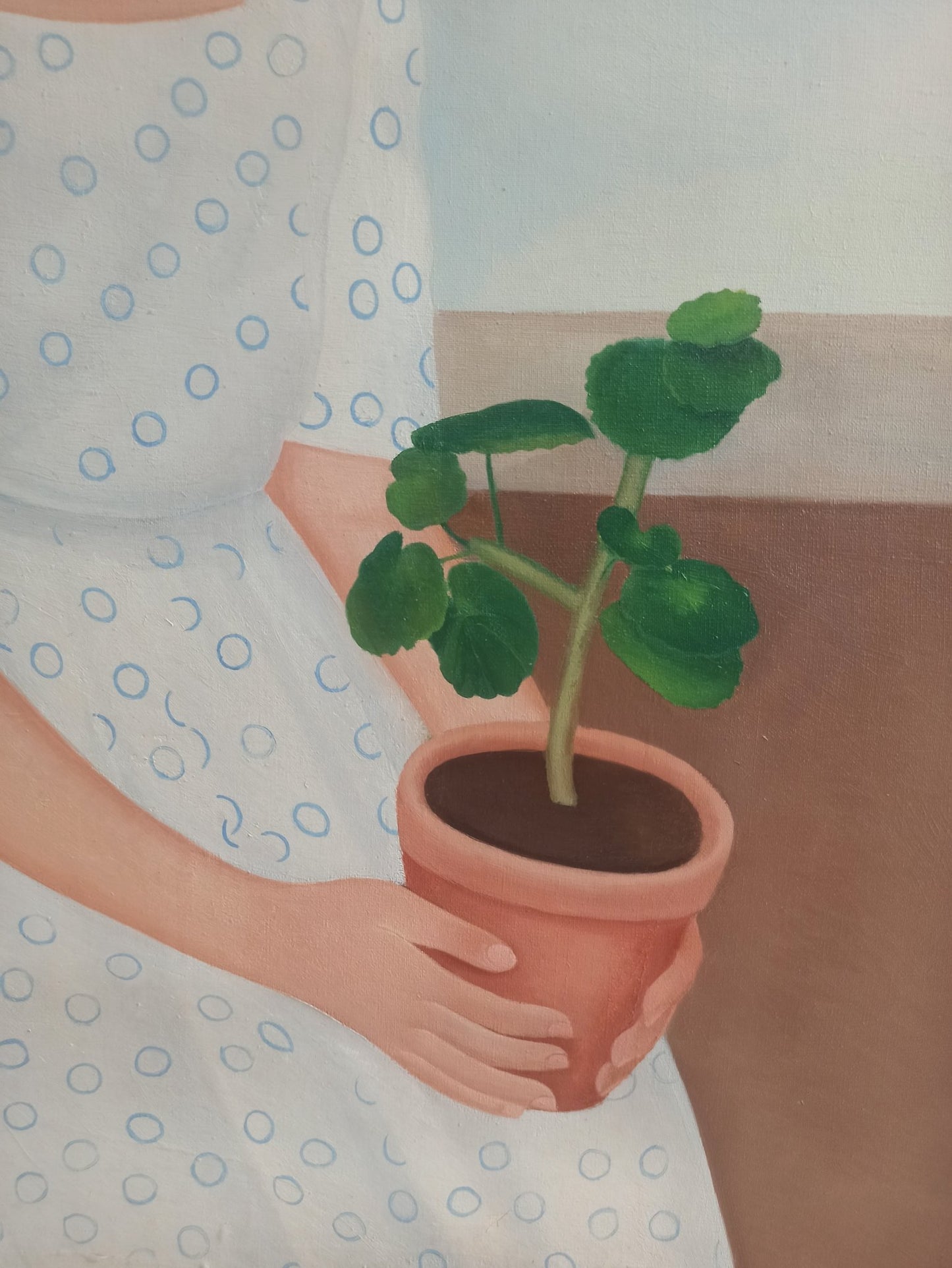 cuadro original de vendor Juan Navarro Ramón - Figura con maceta arte contemporáneo en Gaudifond