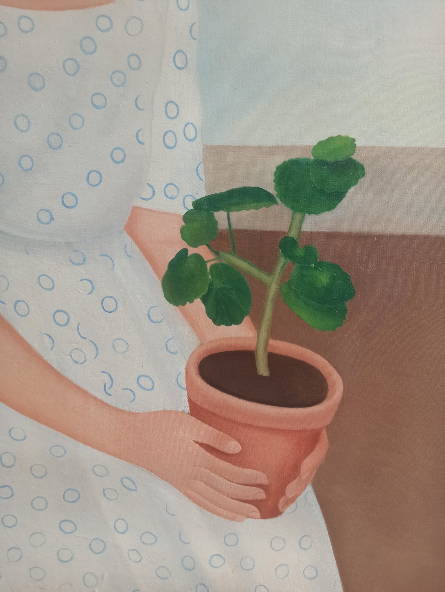 cuadro original de vendor Juan Navarro Ramón - Figura con maceta arte contemporáneo en Gaudifond