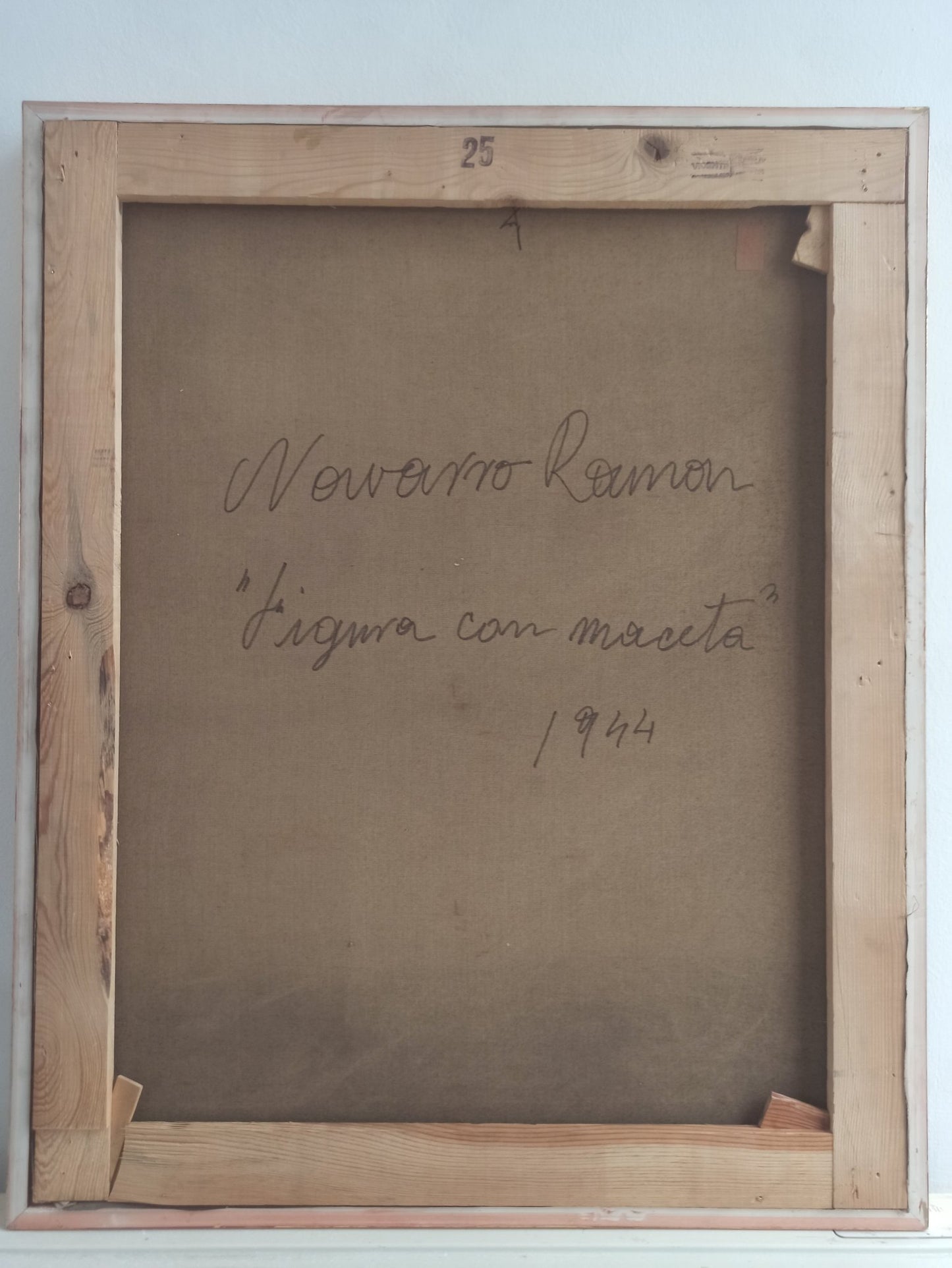 cuadro original de vendor Juan Navarro Ramón - Figura con maceta arte contemporáneo en Gaudifond