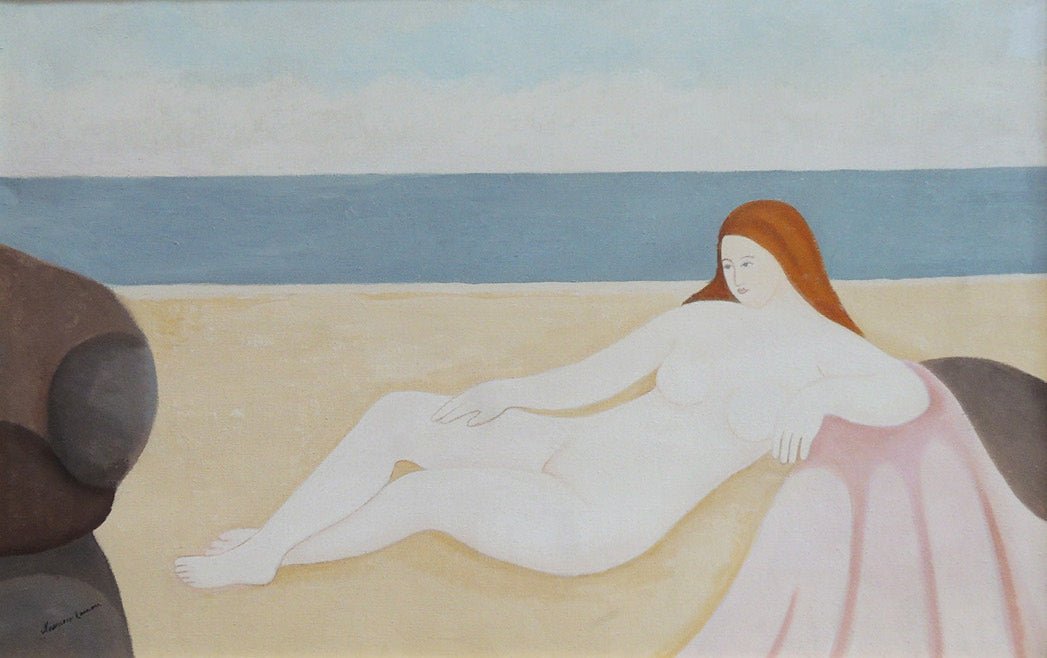 cuadro original de vendor Juan Navarro Ramón - Reposo en la playa arte contemporáneo en Gaudifond