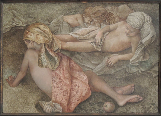 cuadro original de vendor Miguel Vicens Riera - Descanso en el jardín arte contemporáneo en Gaudifond