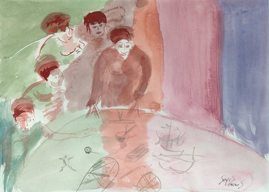 cuadro original de Sonja Sananes - Las marías (acuarela) arte contemporáneo en Gaudifond
