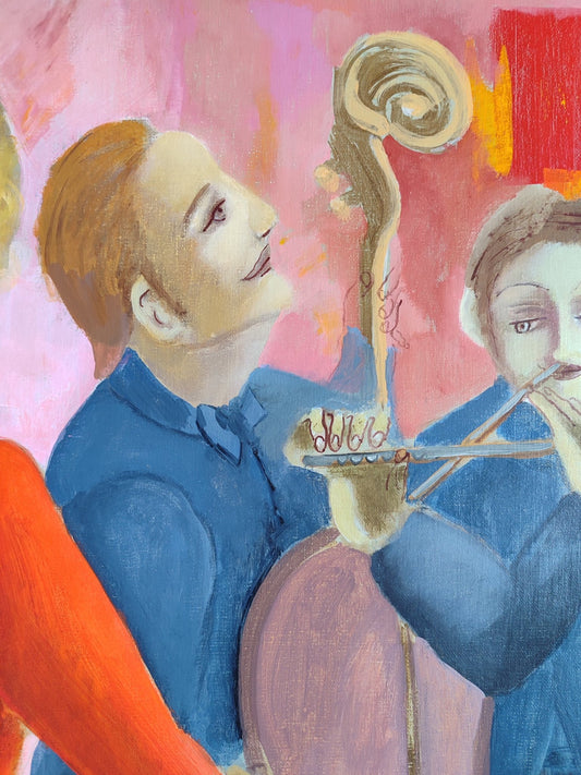 cuadro original de vendor Sonja Sananes - Los músicos arte contemporáneo en Gaudifond