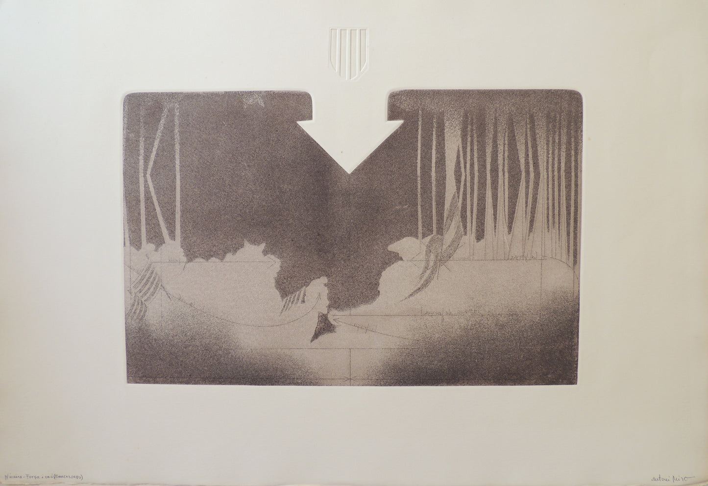Grabado edición limitada arte contemporáneo Antoni Miró Forga i raó Gaudifond