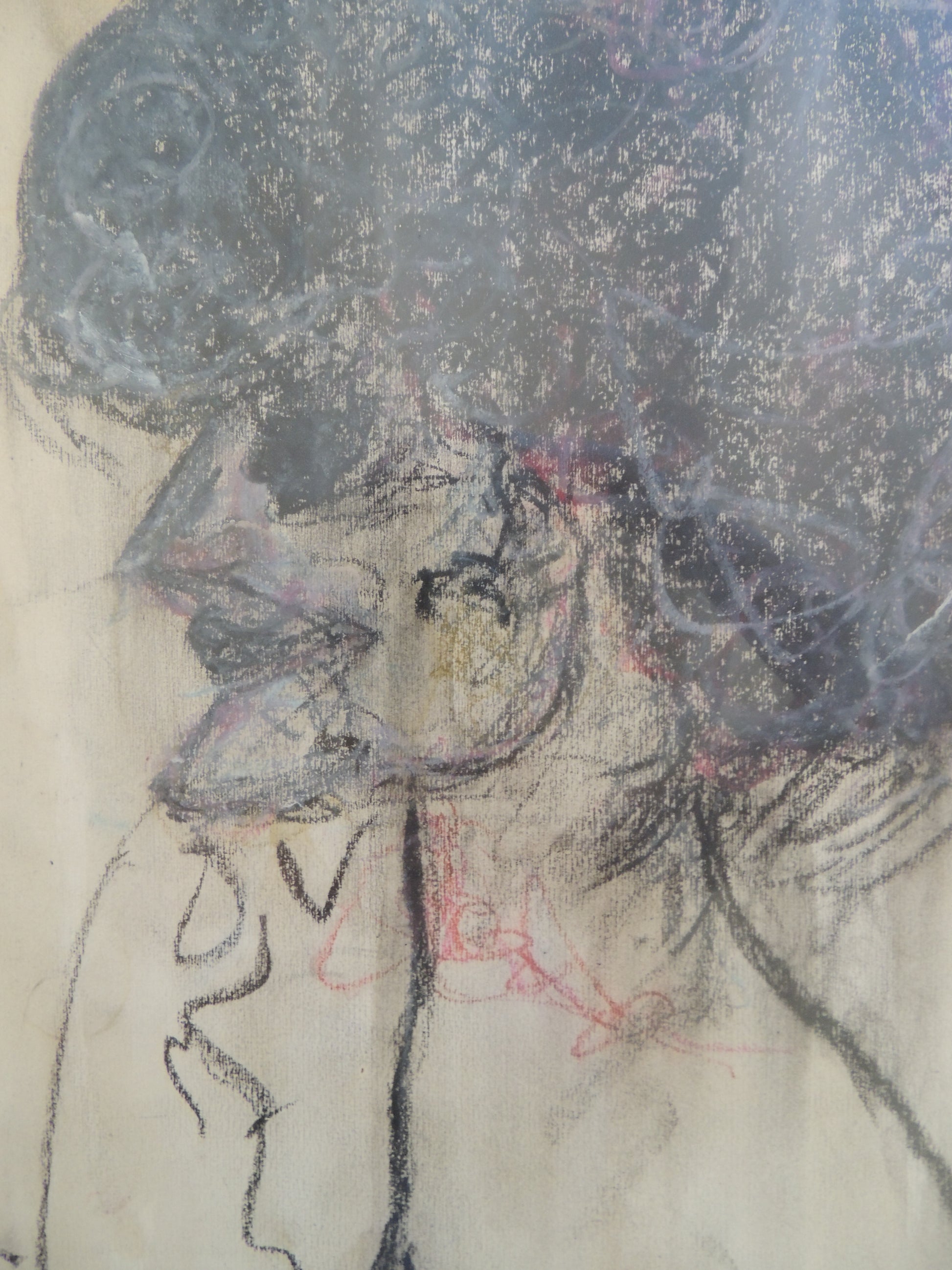 Modest Cuixart dibujo perfil mujer detalle Gaudifond