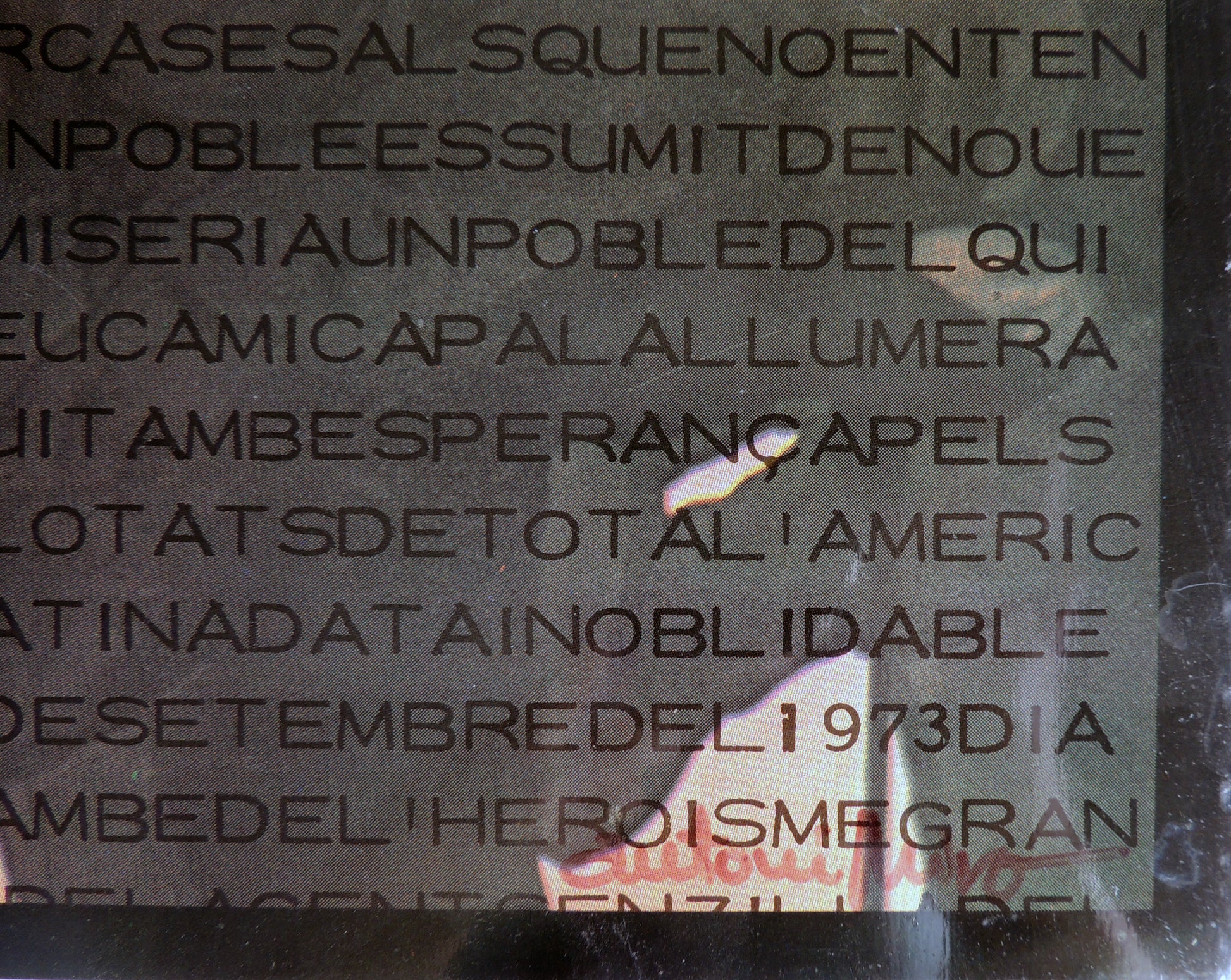 Impresión sobre plancha metálica edición limitada arte contemporáneo Antoni Miró Chile detalle firma Gaudifond