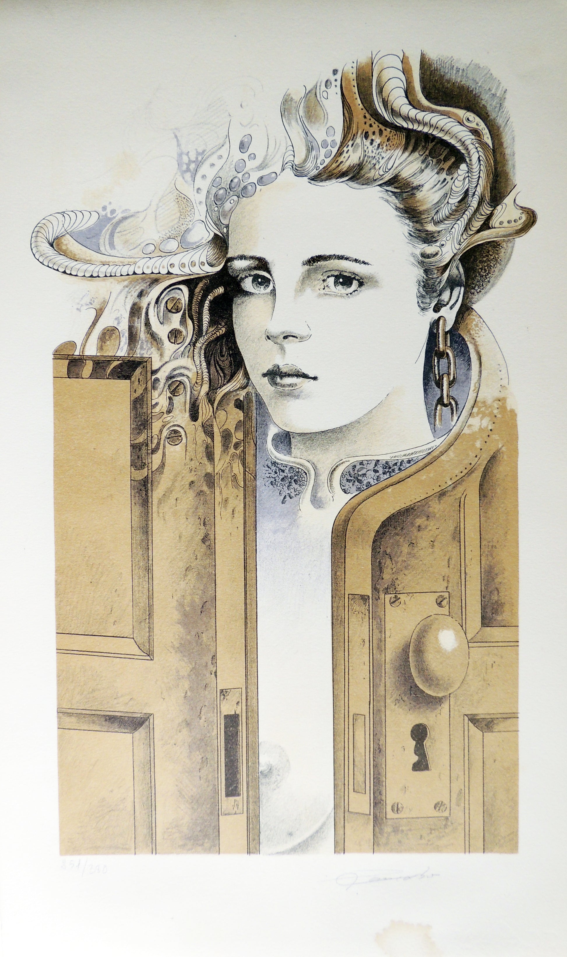 Litografía edición limitada surrealista Alberto Pancorbo Eleonor Gaudifond