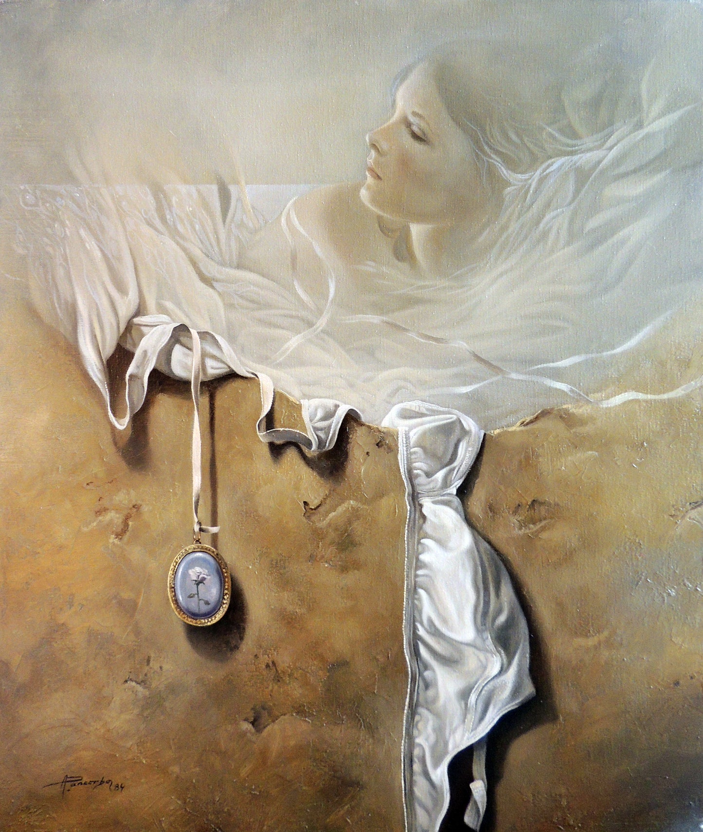 Cuadro surrealista Alberto Pancorbo Entre prendas Gaudifond