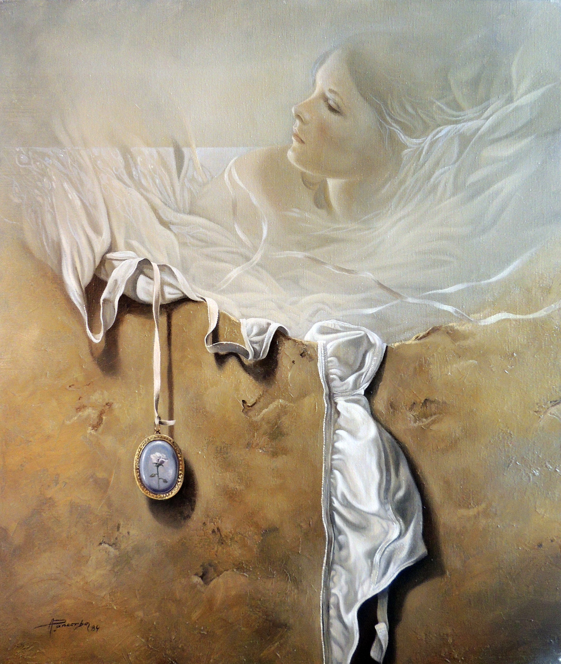 Cuadro surrealista Alberto Pancorbo Entre prendas Gaudifond