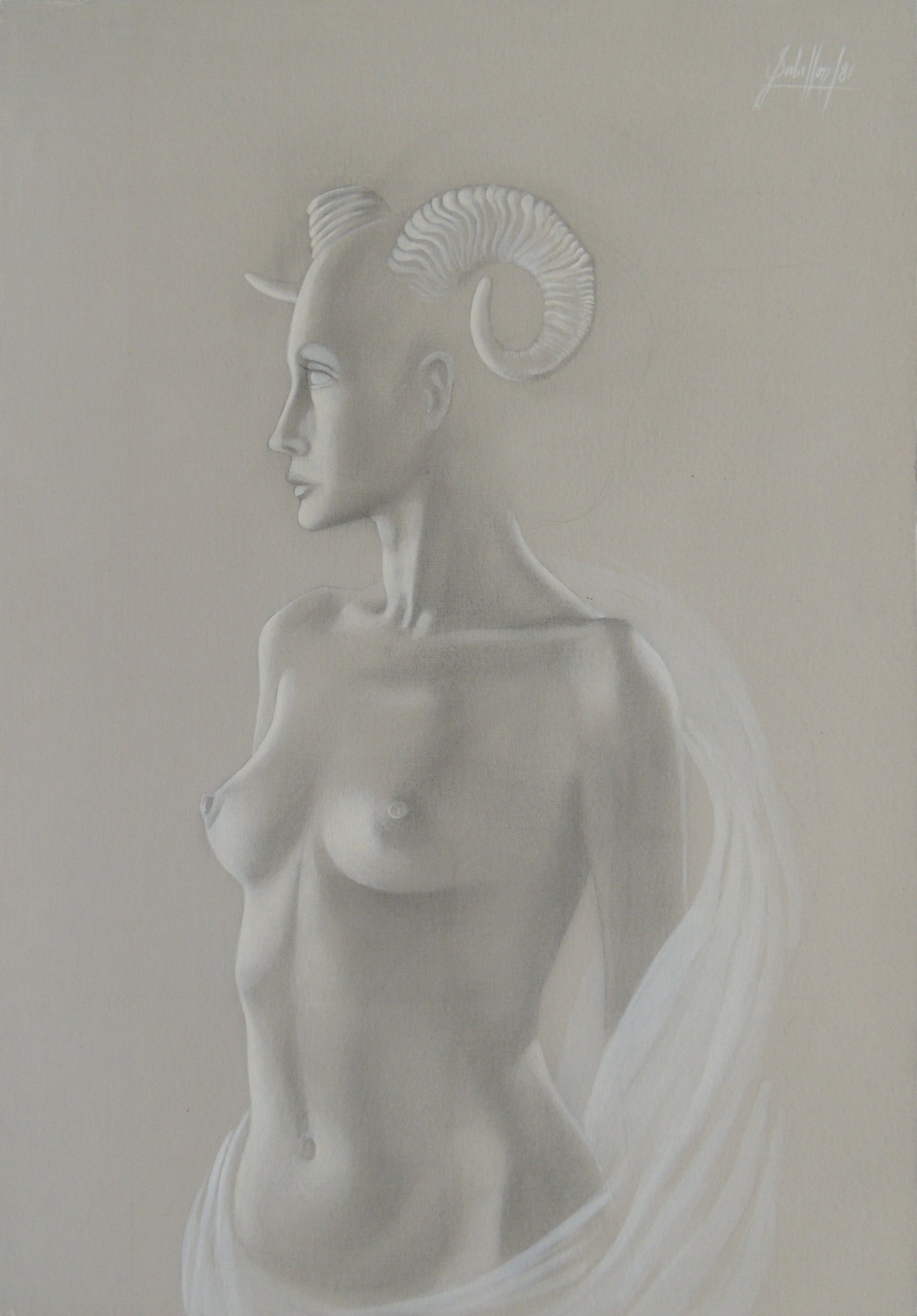 Gregorio Sabillon dibujo desnudo Gaudifond