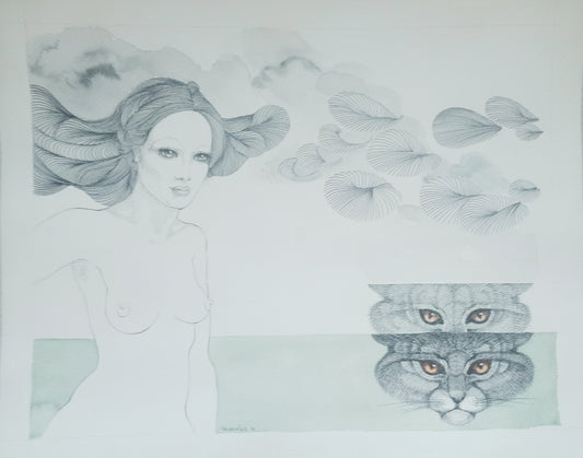 Gonzalo Morales - Doncella con gato 2