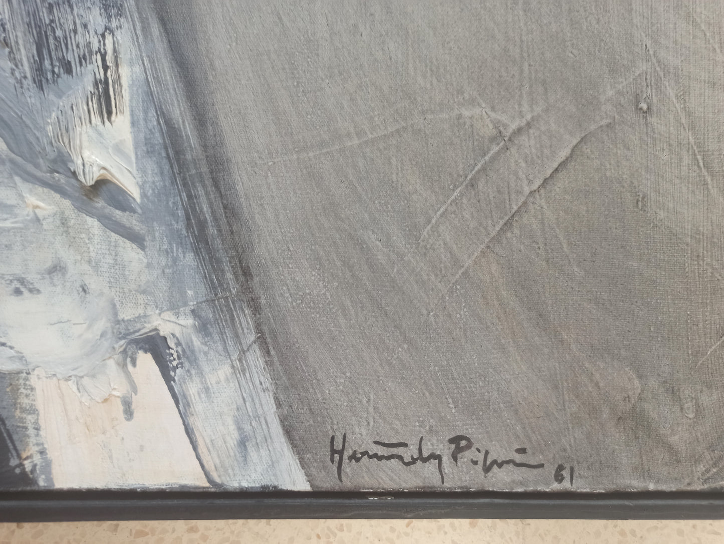Hernández Pijuán cuadro abstracto Gaudifond firma