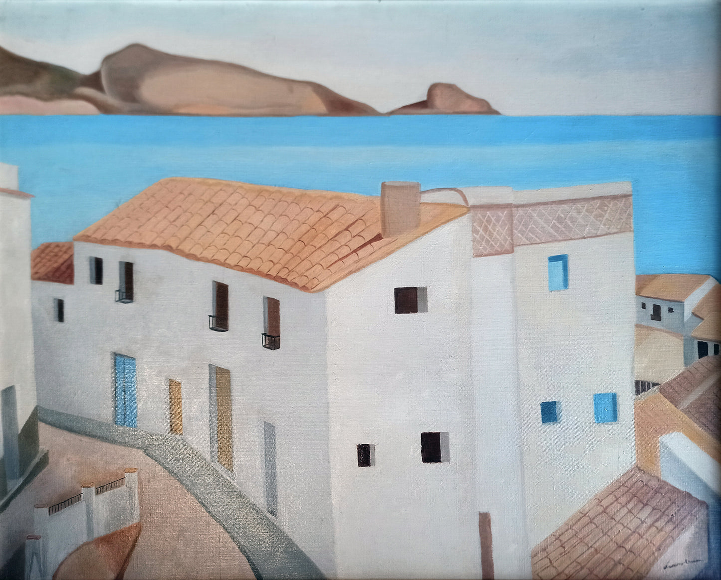 Juan Navarro Ramón paisaje altea III óleo lienzo Gaudifond